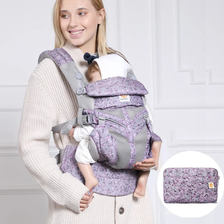 Porte Bébé - BreathBabyBag™ - Mauve Lavande - Bebechouchou