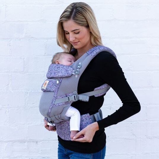 Porte Bébé - BreathBabyBag™ - Mauve Lavande - Bebechouchou